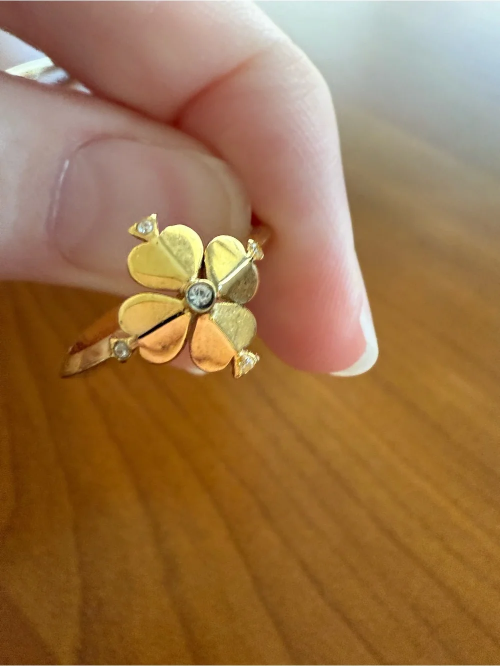 Kate Spade Gold Butterfly Floral Bracelet + Ring Set Size